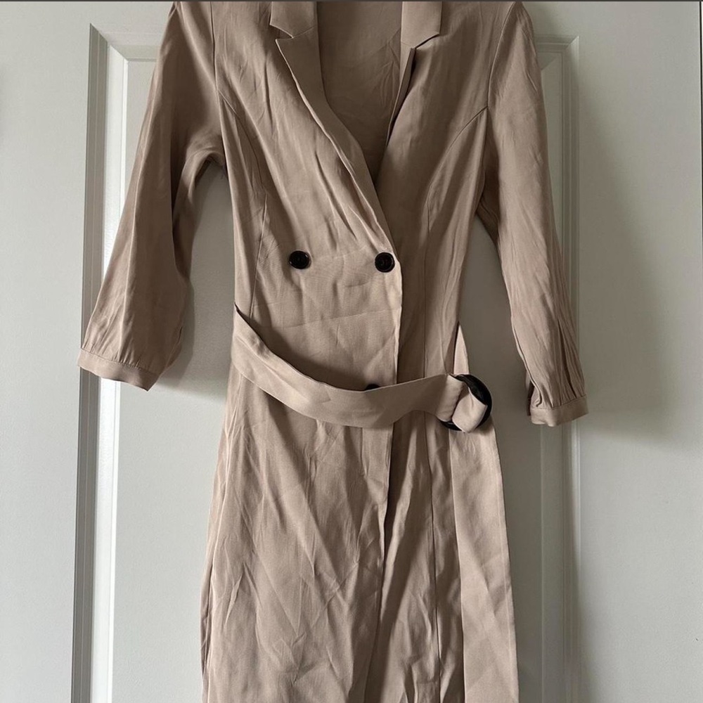 Tan Double-Breasted Trench Coat